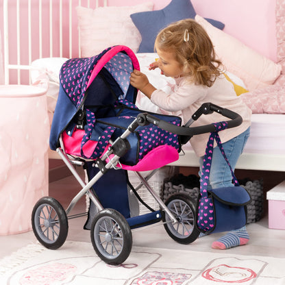 Bayer Design 13654AA City Star Kombi Puppenwagen Einhorn Blau Rosa