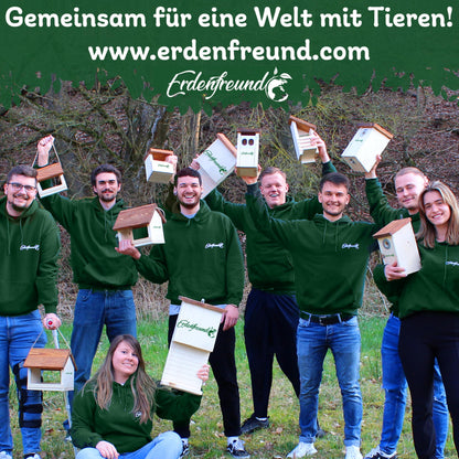 ERDENFREUND® Igelfutterhaus mit Rattenklappe, 2er Napf-Set