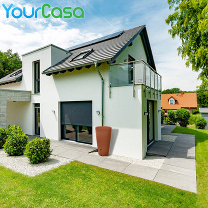 YourCasa Regentonne 240 Liter Wave mit Wasserhahn, Terracotta