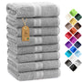 NatureMark Handtuch-Set 8-teilig, Baumwolle, 50x100 cm, Silbergrau, weich und saugfähig