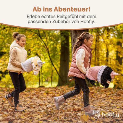 Hoofly Hobby Horse Steckenpferd A3 mit Trense, Beige Haflinger