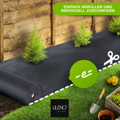 LILENO HOME Unkrautvlies 50 m² Gartenvlies 150 g/m², 1 x 50 m
