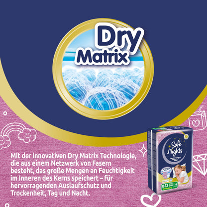 Babylino Safe Nights Girl Nachthöschen Mädchen 8–13 Jahre, 84 Stück
