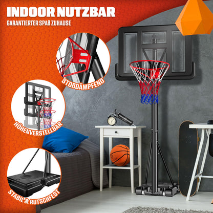 KESSER Basketballkorb Outdoor höhenverstellbar 230–305 cm mit Rollen