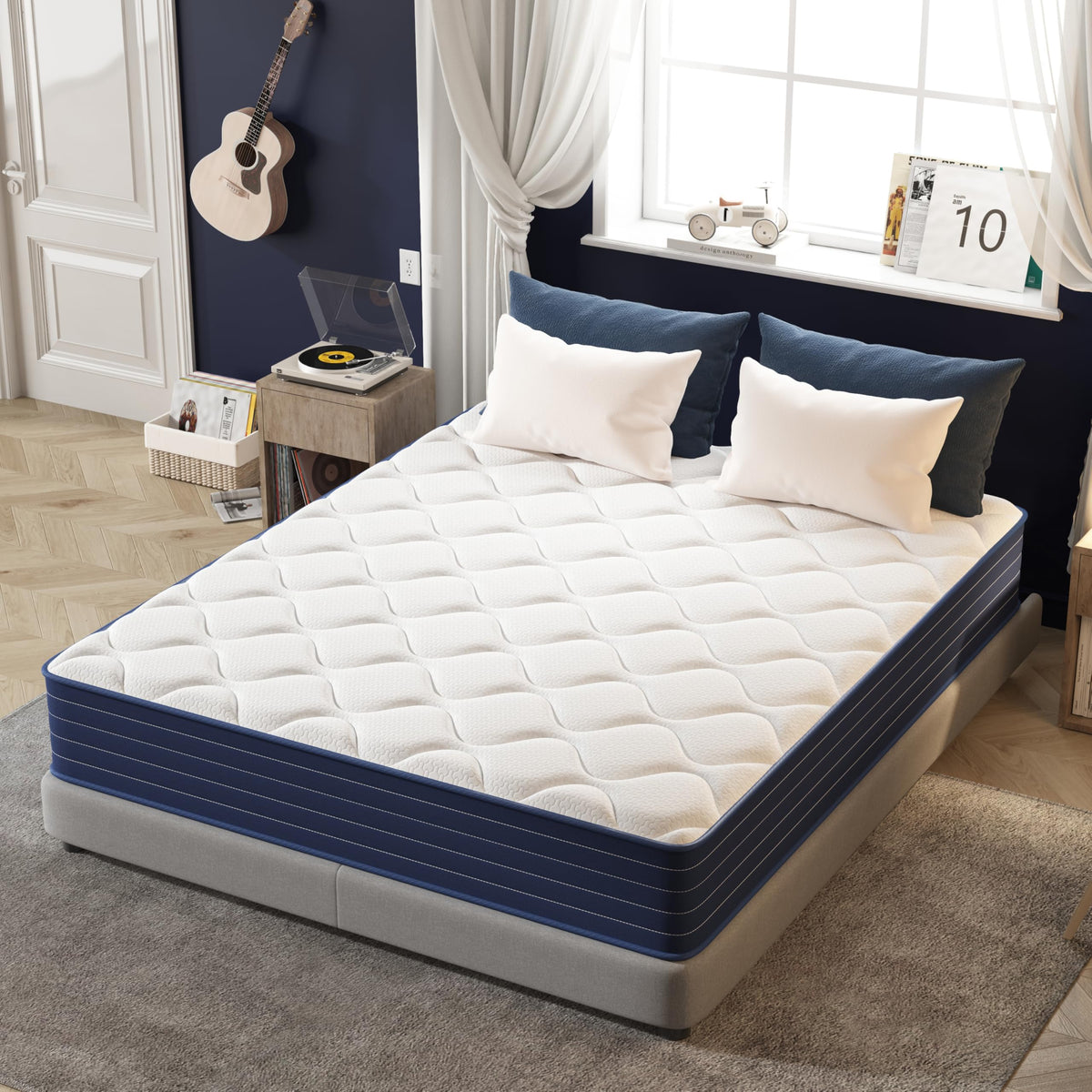 PurrJoys Taschenfederkernmatratze 140x200 cm H3/H4 mit Memory Foam und weicher Oberfläche