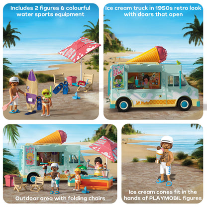 PLAYMOBIL 71904 Eiswagen mit Surfshop, Spielset ab 4 Jahren