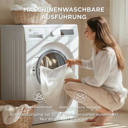 Bedsure Heizdecke Elektrische Wärmedecke mit Abschaltautomatik, Grau