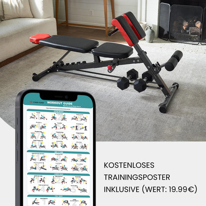 Finer Form FID Hantelbank multifunktional für Ganzkörpertraining
