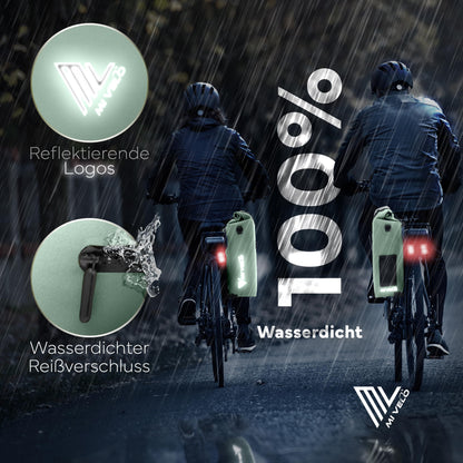 MIVELO Fahrradtasche Gepäckträger 3in1 wasserdicht Mint