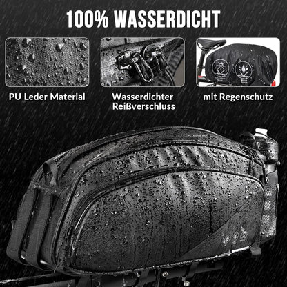 Eyein Fahrradtasche Gepäckträger 12L wasserdicht mit Schultergurt