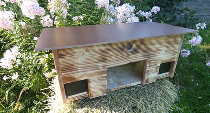 easytouch Igelfutterhaus Sichtfenster – edel geflammt, ohne Boden