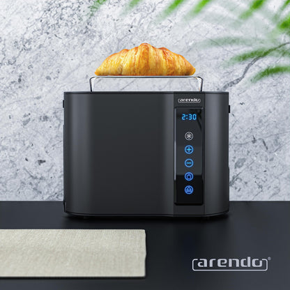 Arendo Frukost Touch Compact Toaster, 2 Scheiben, Edelstahl