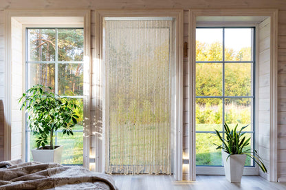 Kobolo Seilvorhang MARITIM beige, Fadenvorhang 90x185-195 cm