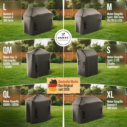 AMZBBQ Grillabdeckung wasserdicht 80 x 115 x 65 cm für Weber Spirit