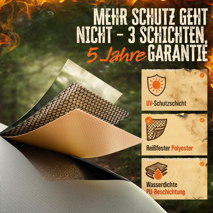 AMZBBQ Grillabdeckung wetterfest 135 x 115 x 65 cm, wasserdicht