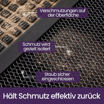DEXI Fussmatte aussen 60 x 90 cm, Schmutzfangmatte, dunkelgrau
