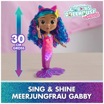 Gabby's Dollhouse Sing & Shine Meerjungfrau Gabby Puppe mit Sound