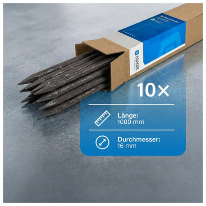 Dönges Schnureisen JDSE1000X16 Ø 16 x 1000 mm Stahl, 10 Stück