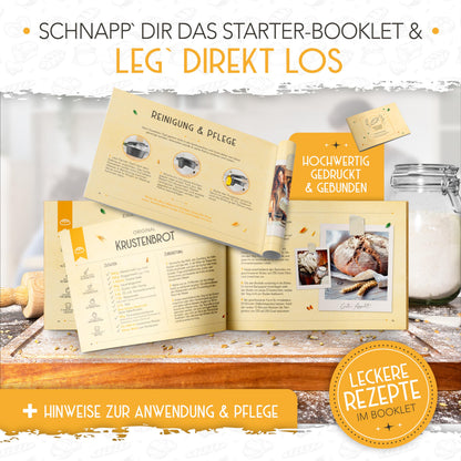 KRUSTENZAUBER Gusseisen Brotbacktopf 26cm – Inkl. Gärkorb