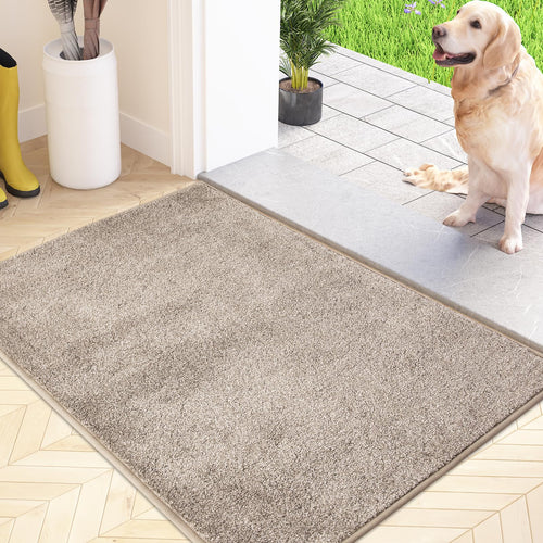 FCSDETAIL Schmutzfangmatte innen 60 x 90 cm, rutschfest, waschbar – Fussmatte aus Mikrofaser für Eingang und Flur