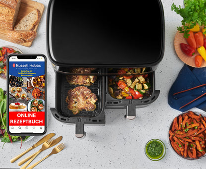 Russell Hobbs SatisFry Heissluftfritteuse 9 L, 2 Körbe, 27681-56