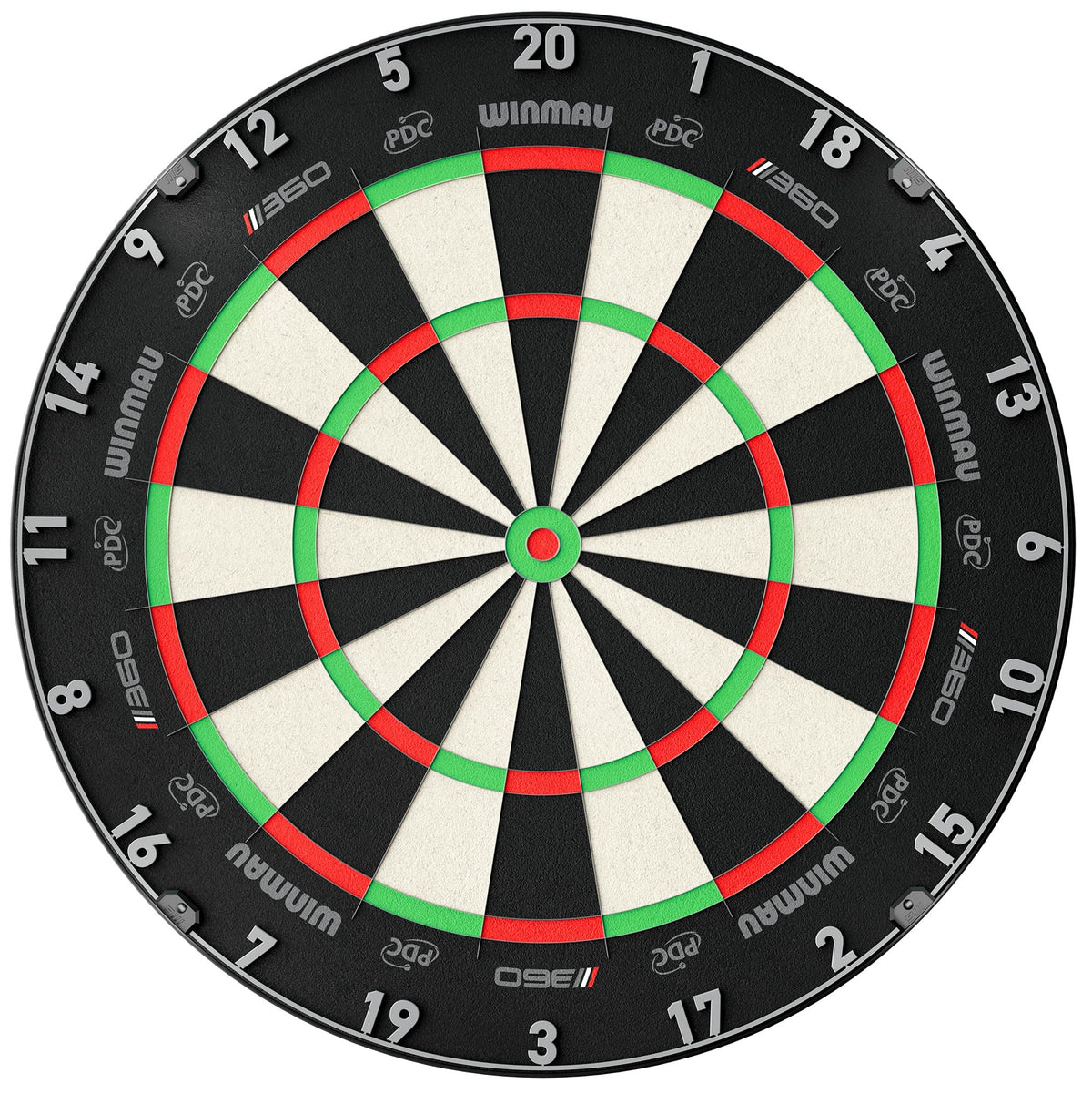 WINMAU Blade 360 Dartscheibe – Triple Core Carbon Steeldartscheibe aus Sisal mit drehbarem Zahlenring