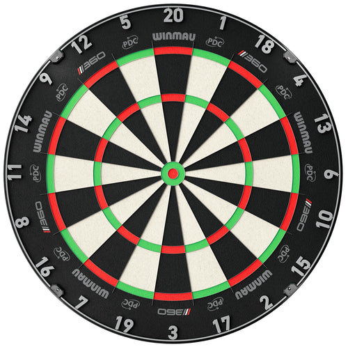WINMAU Blade 360 Dartscheibe – Triple Core Carbon Steeldartscheibe aus Sisal mit drehbarem Zahlenring