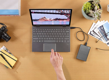 Seagate One Touch 4TB Tragbare Externe Festplatte Space Gray