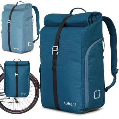 otinga® Flip V3 Fahrradtasche Rucksack 34L – für Gepäckträger. Rechteckig, wechselt vom Gepäckträger zum Rucksack.