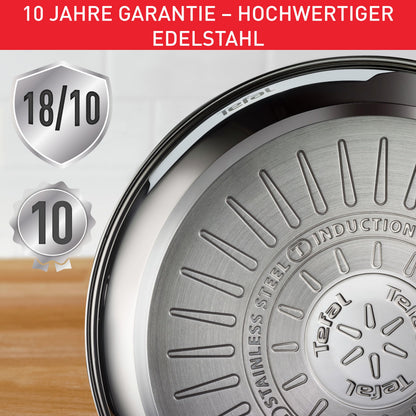 Tefal Infinite Bratpfanne 28 cm, Edelstahl, mit Antihaftversiegelung