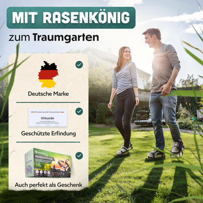 RASENKÖNIG Nagelschuhe Pro – Rasenlüfter Schuhe zur Rasenbelüftung