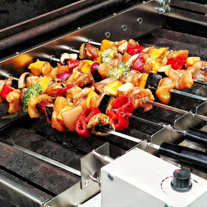 BBQ-Toro elektrischer Spiessdreher aus Edelstahl mit 11 Spiessen