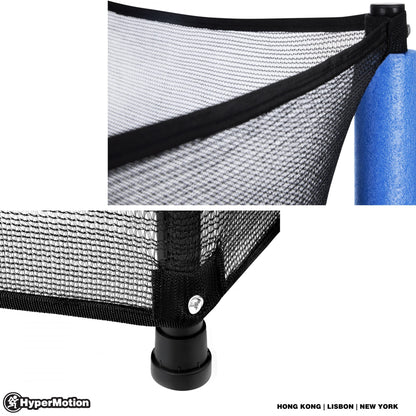 HyperMotion Kindertrampolin 140 cm mit Sicherheitsnetz, Indoor/Outdoor