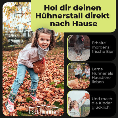 SELFmania Hühnerzaun 25 m, 90 cm hoch, grün, inkl. Stäbe und Erdanker