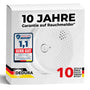 BrandSafe Rauchwarnmelder 10er Set - 10 Jahre Garantie, BSI: runder, weißer Melder zur Brandrauchdetektion in Wohnräumen.