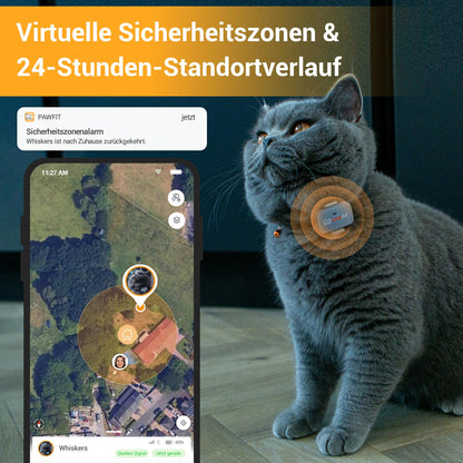 Pawfit Lite GPS-Tracker für Katzen, 4G Echtzeit-Tracking, schwarz