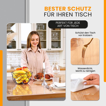 SCHUTZ-FUX Tischfolie 2mm transparent - Tischschutz 100x200 cm