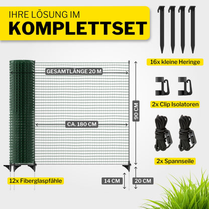 horizont Begrenzungszaun FIX – mobiler Zaun 20m x 90cm engmaschig