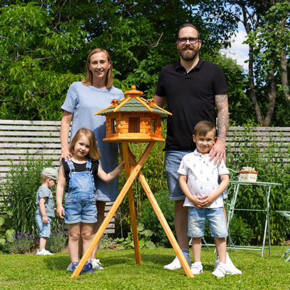 Deko-Shop-Hannusch Vogelhaus mit Ständer - Standard L, Schwarz