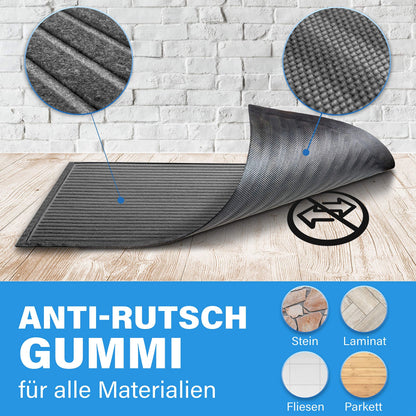 Bodenständig Fussmatte aussen 60x90 cm grau rutschfester Fussabtreter