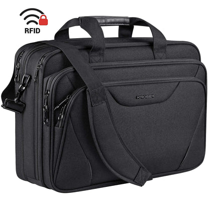 KROSER Laptoptasche 18 Zoll, erweiterbar, wasserabweisend