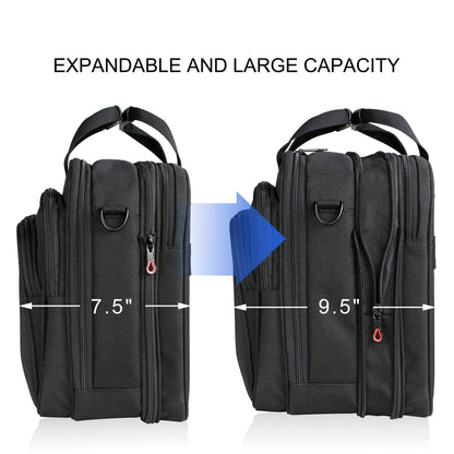 KROSER Laptoptasche 18 Zoll, erweiterbar, wasserabweisend