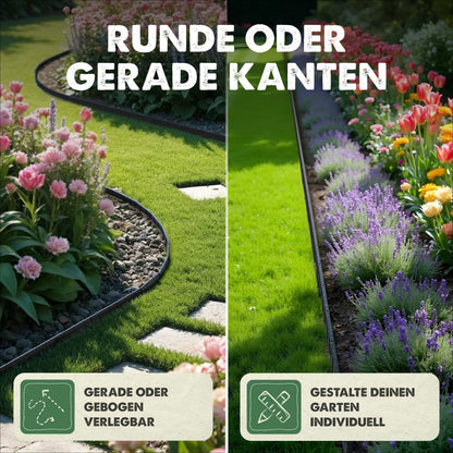 LAINFELD Rasenkante Kunststoff 10 m, Beeteinfassung anthrazit, 130 mm