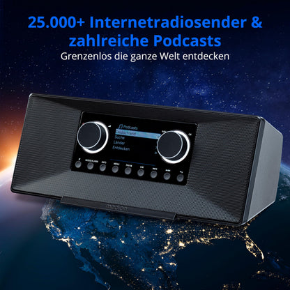 MEDION P85333 Internetradio DAB+ mit WLAN, schwarz