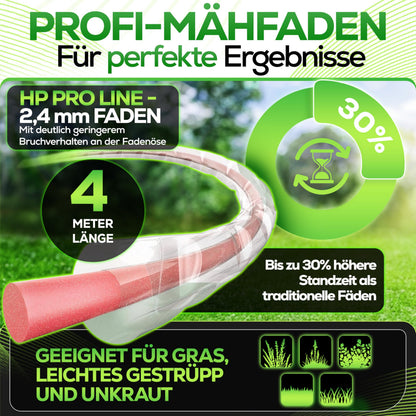 Heckenpracht Fadenkopf für Motorsense mit Stahlknauf, Tap & Go