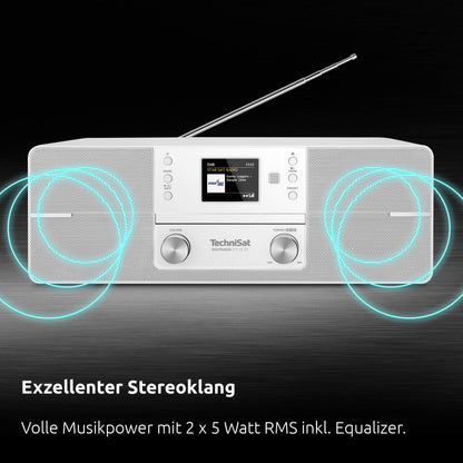 TechniSat Digitradio 371 CD BT Digitalradio Kompaktanlage - Weiss