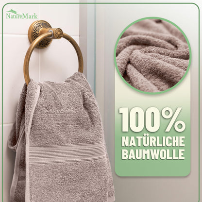 Green Mark Handtuch-Set 10-teilig aus Baumwolle, Sand/Beige