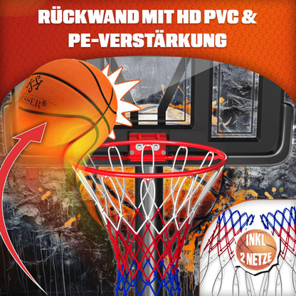 KESSER Basketballkorb Outdoor höhenverstellbar 230–305 cm mit Rollen
