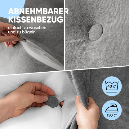 Björn&Schiller Rückenkissen Lesekissen – 140 cm Grau