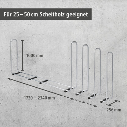 wolfcraft Stapelhilfe Brennholz 5122000 – Verstellbar Aussen